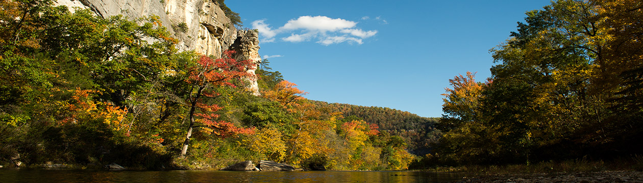 Buffalo National River bluffs fall